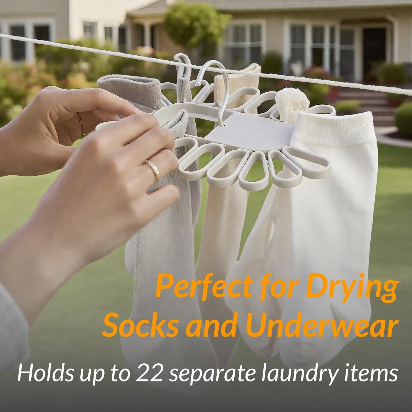 Hormes Small Items Drying Hanger Rack with 22Pegs, 2 Packs Set