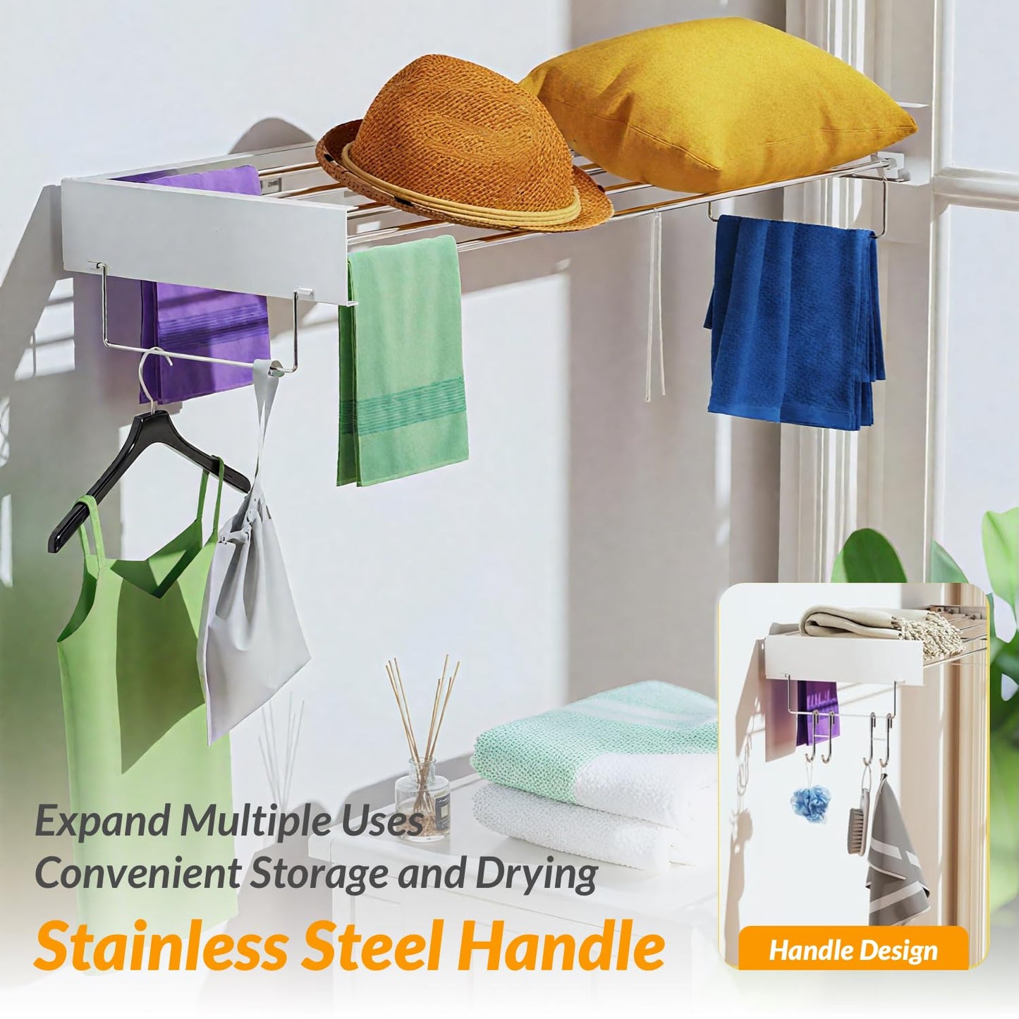 Hormes 100cm Wall Mounted Clothes Drying Rack