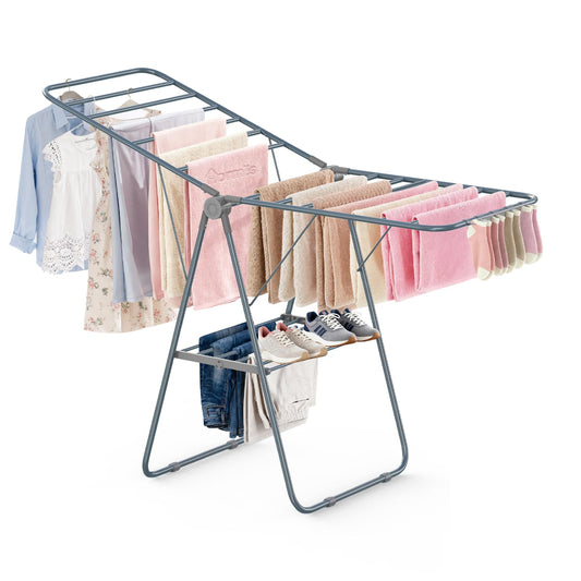 Hormes Foldable Laundry Drying Rack with 2-Tier