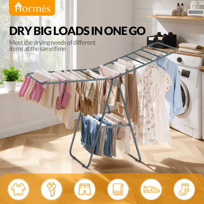 Hormes Foldable Laundry Drying Rack with 2-Tier