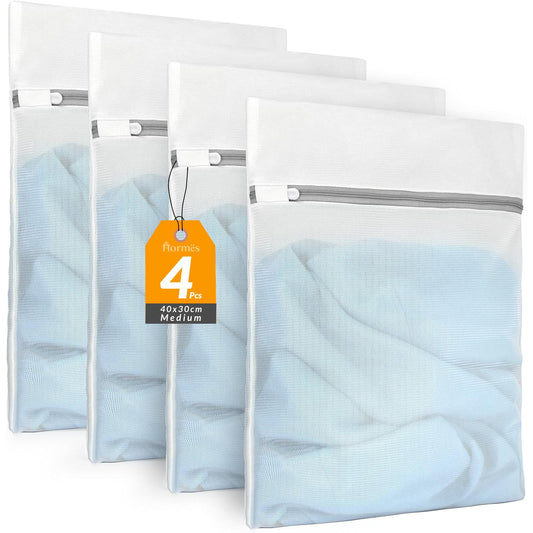 Hormes 4Pcs Laundry Bags for Delicates, Mesh Washing Bags 40x30cm Medium Size