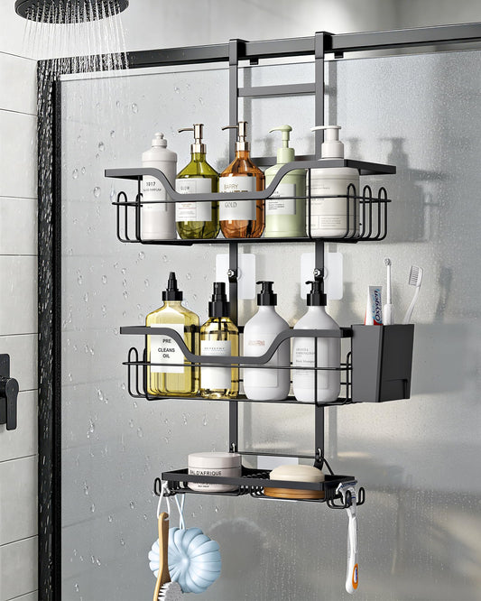 Hormes Shower Caddy Hanging, 3-Tier Shower Shelf Over The Door