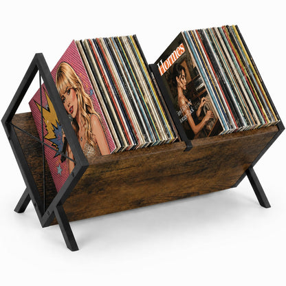 Hormes Vinyl Record Storage Rack, 80–100 LP Record Holder Stand