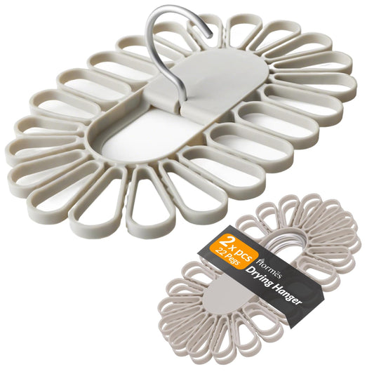 Hormes Small Items Drying Hanger Rack with 22Pegs, 2 Packs Set