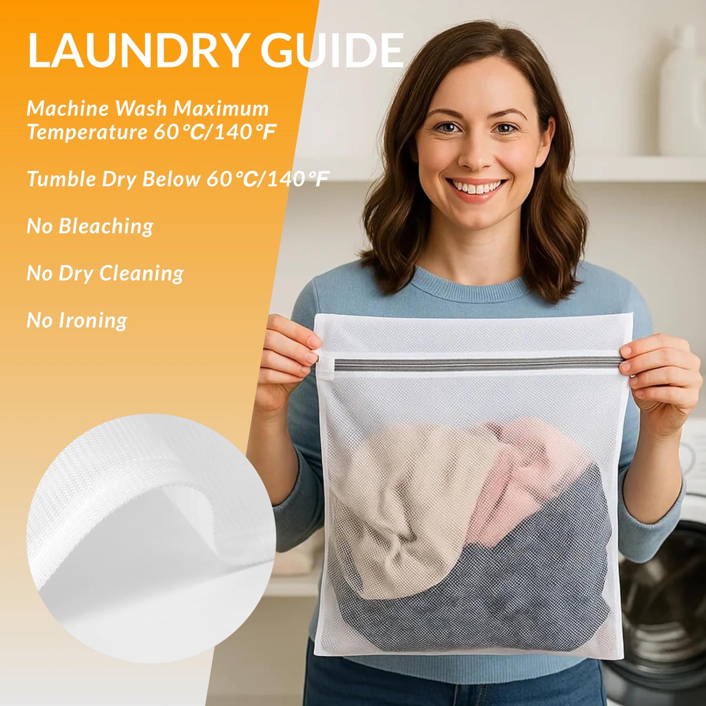 Hormes 4Pcs Laundry Bags for Delicates, Mesh Washing Bags 40x30cm Medium Size
