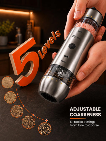 Hormes 2 in 1 Electric Salt and Pepper Grinder Set