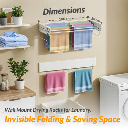 Hormes 100cm Wall Mounted Clothes Drying Rack