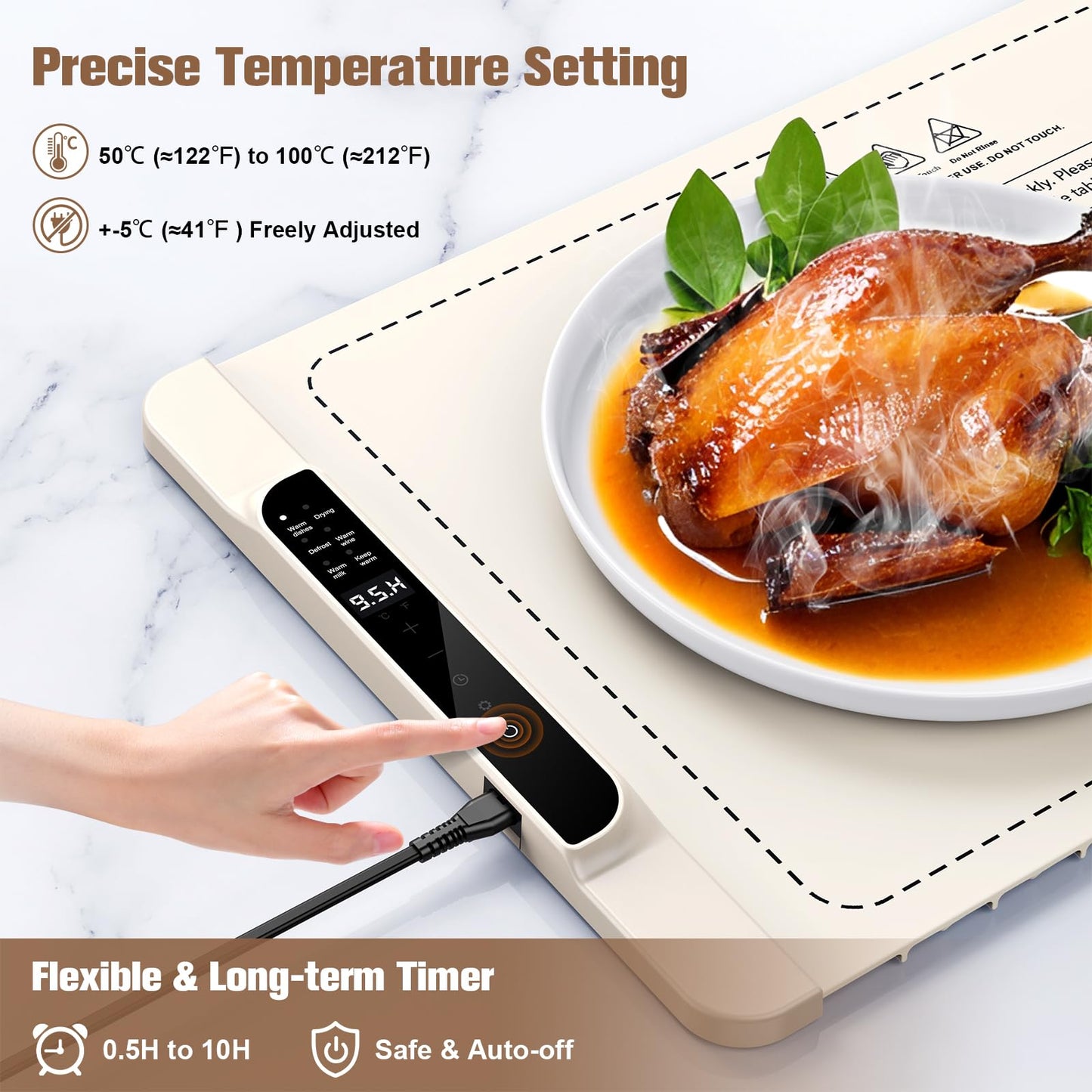 Hormes Food Warming Mat, Electric Food Warmer & Warming Tray