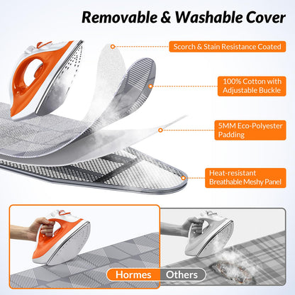 Hormes Ironing Board, 145x38cm with Steam Iron Rest