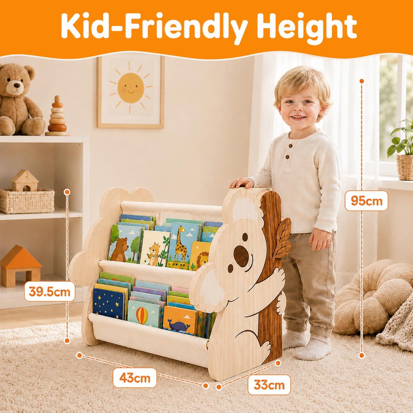 Hormes Kids Toddler Bookshelf