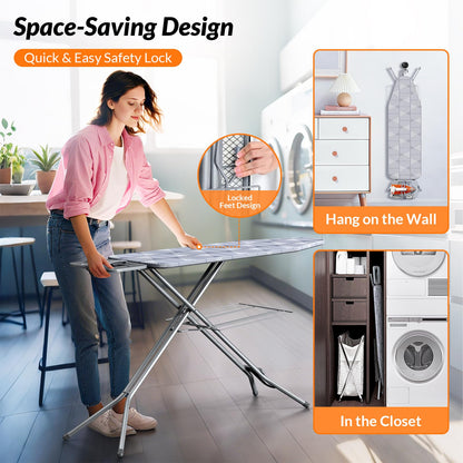 Hormes Ironing Board, 145x38cm with Steam Iron Rest