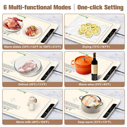 Hormes Food Warming Mat, Electric Food Warmer & Warming Tray
