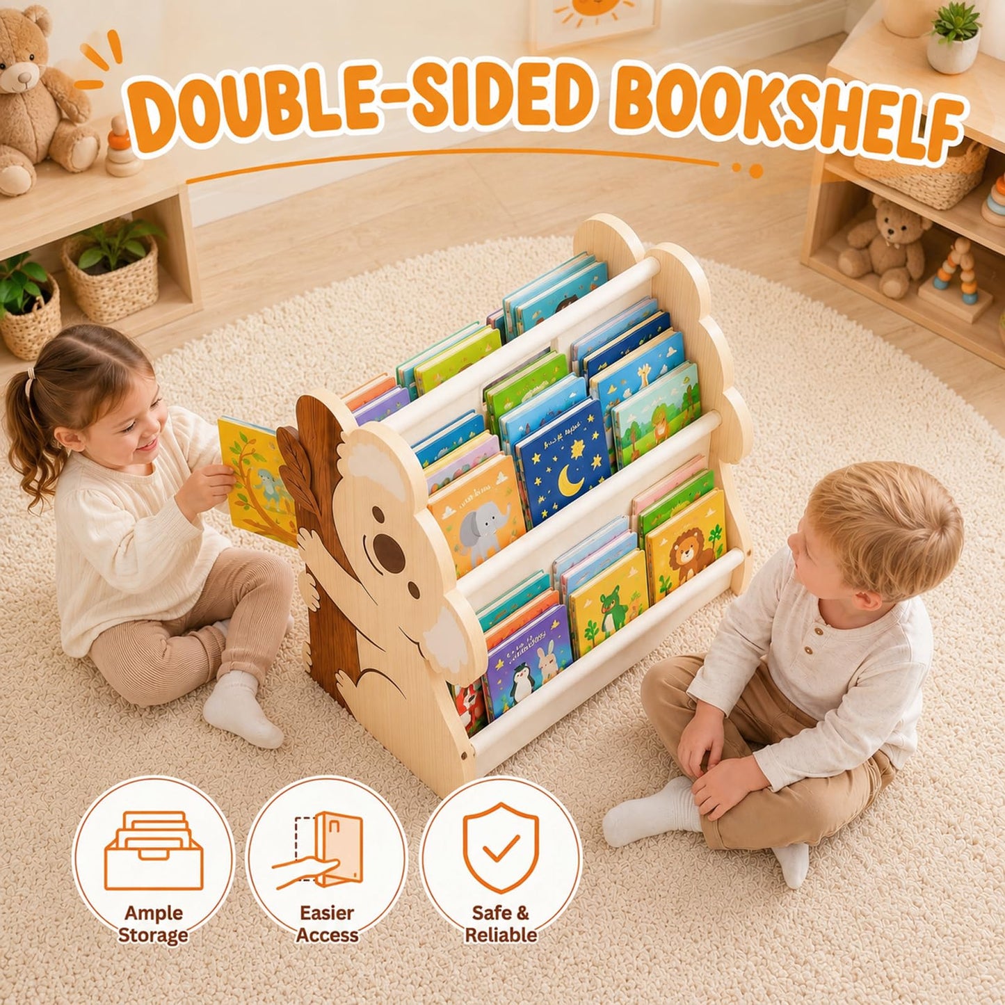 Hormes Kids Toddler Bookshelf