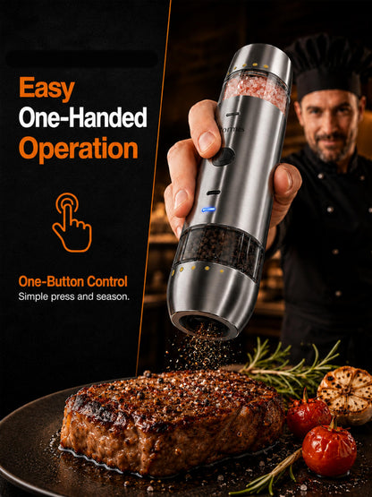 Hormes 2 in 1 Electric Salt and Pepper Grinder Set
