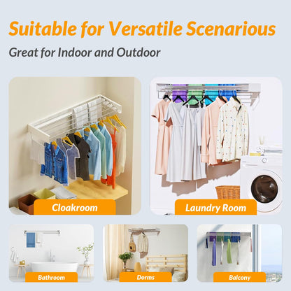 Hormes 100cm Wall Mounted Clothes Drying Rack