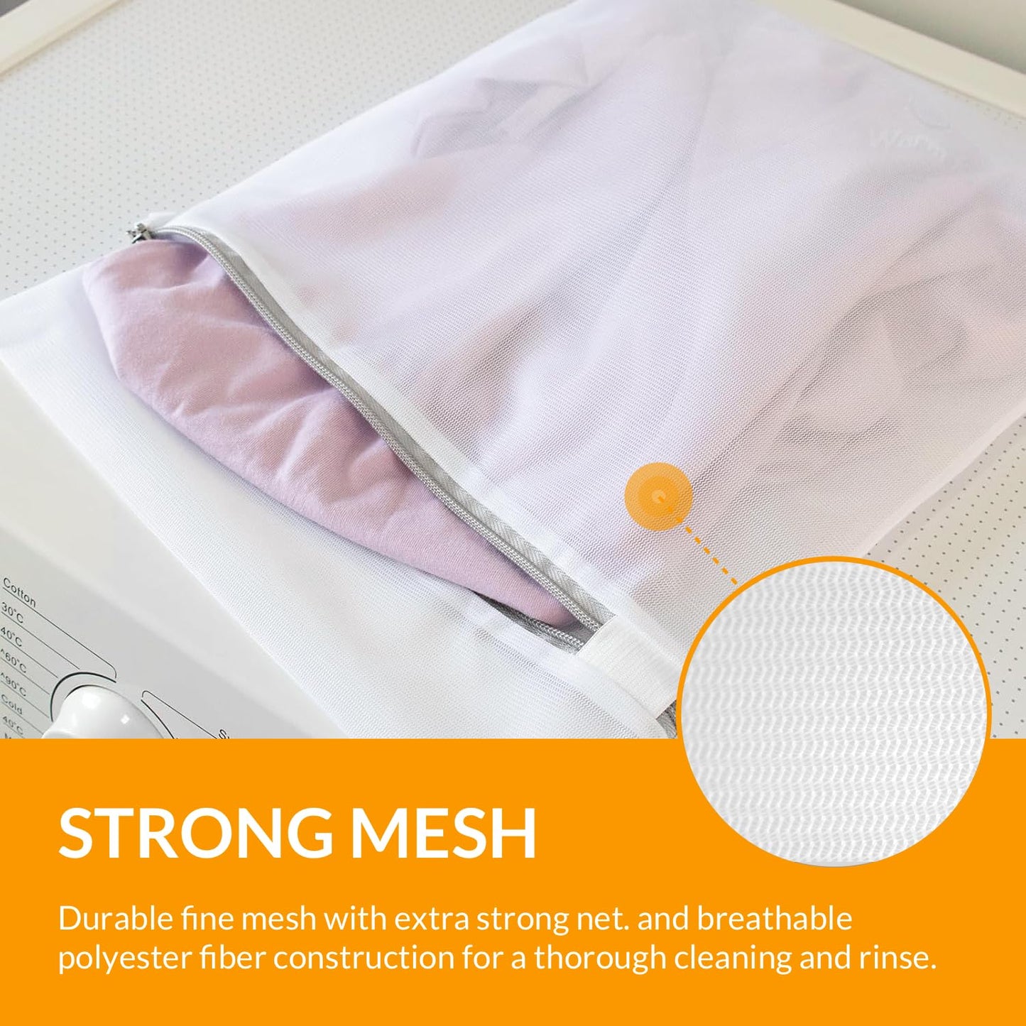 Hormes 4Pcs Laundry Bags for Delicates, Mesh Washing Bags 40x30cm Medium Size