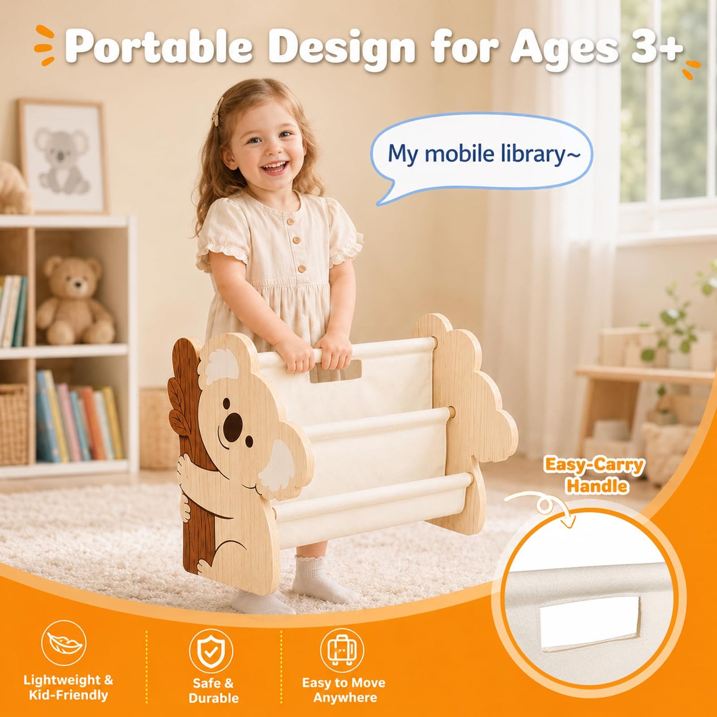 Hormes Kids Toddler Bookshelf