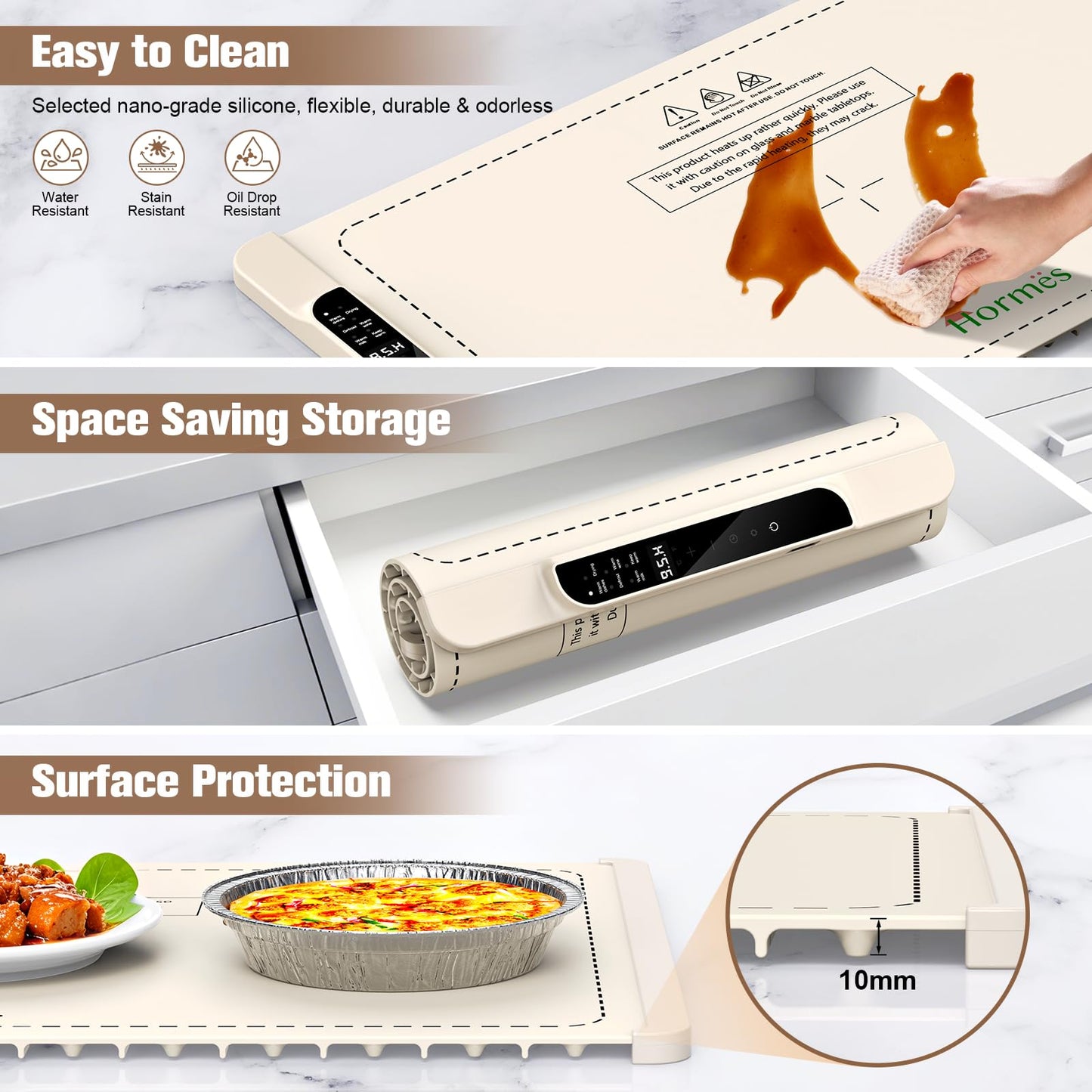 Hormes Food Warming Mat, Electric Food Warmer & Warming Tray
