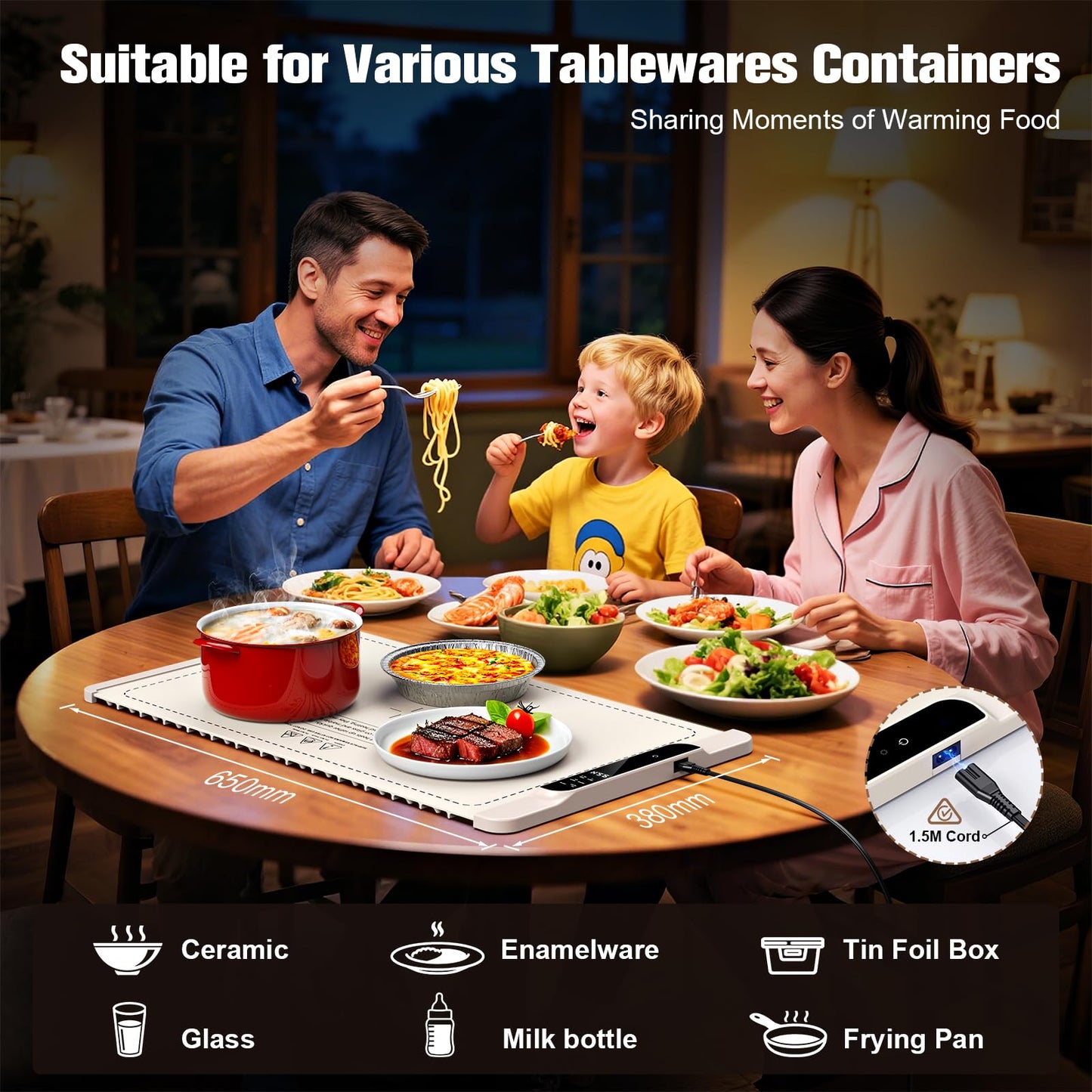 Hormes Food Warming Mat, Electric Food Warmer & Warming Tray