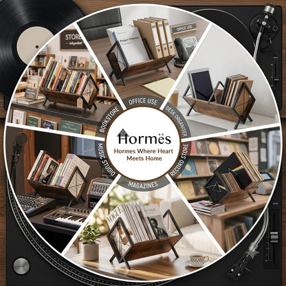 Hormes Vinyl Record Storage Rack, 80–100 LP Record Holder Stand